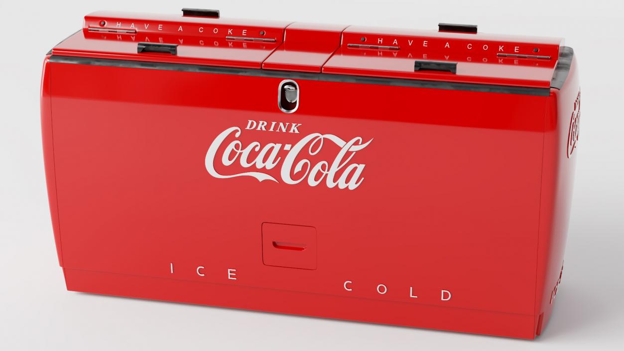 3D model Double Cooler with Coca Cola Inside