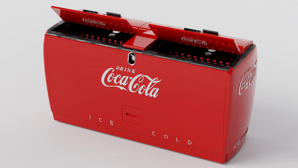 3D model Double Cooler with Coca Cola Inside