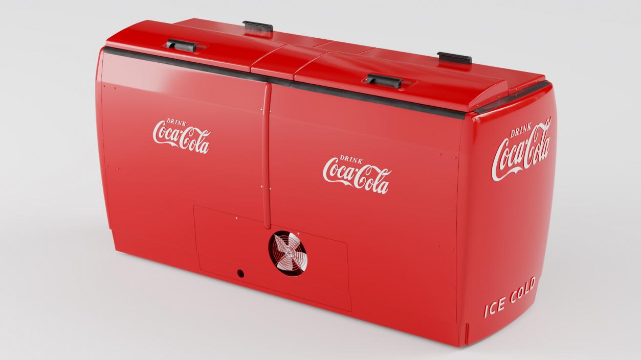 3D model Double Cooler with Coca Cola Inside