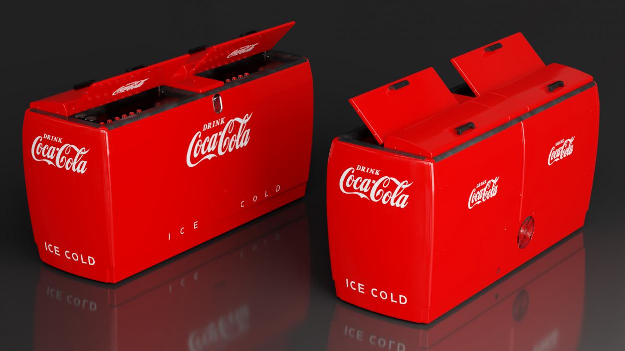 3D model Double Cooler with Coca Cola Inside