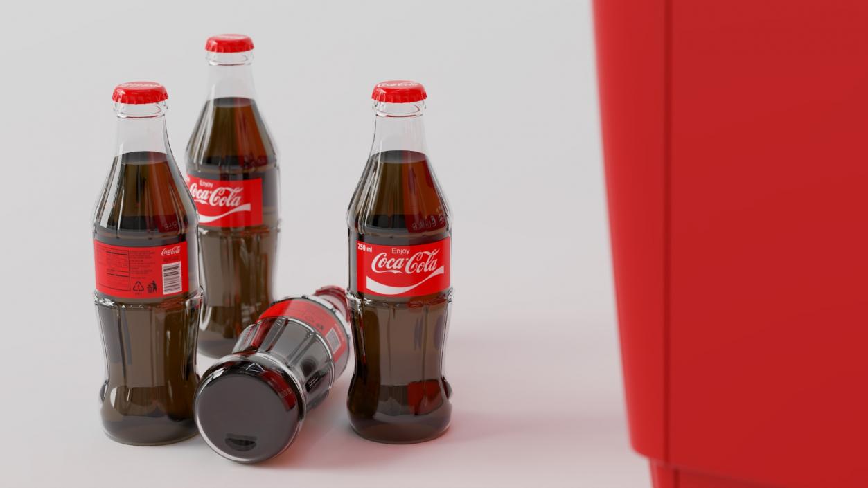 3D model Double Cooler with Coca Cola Inside