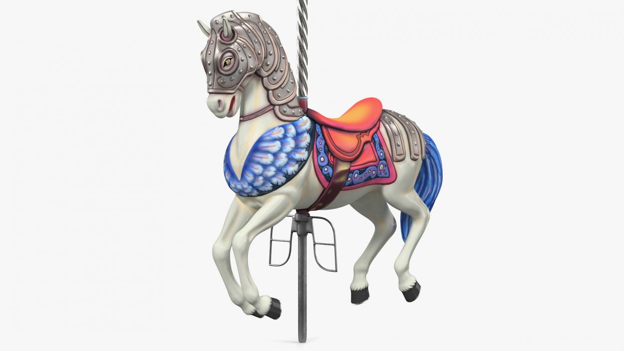 3D model Carousel Horse White