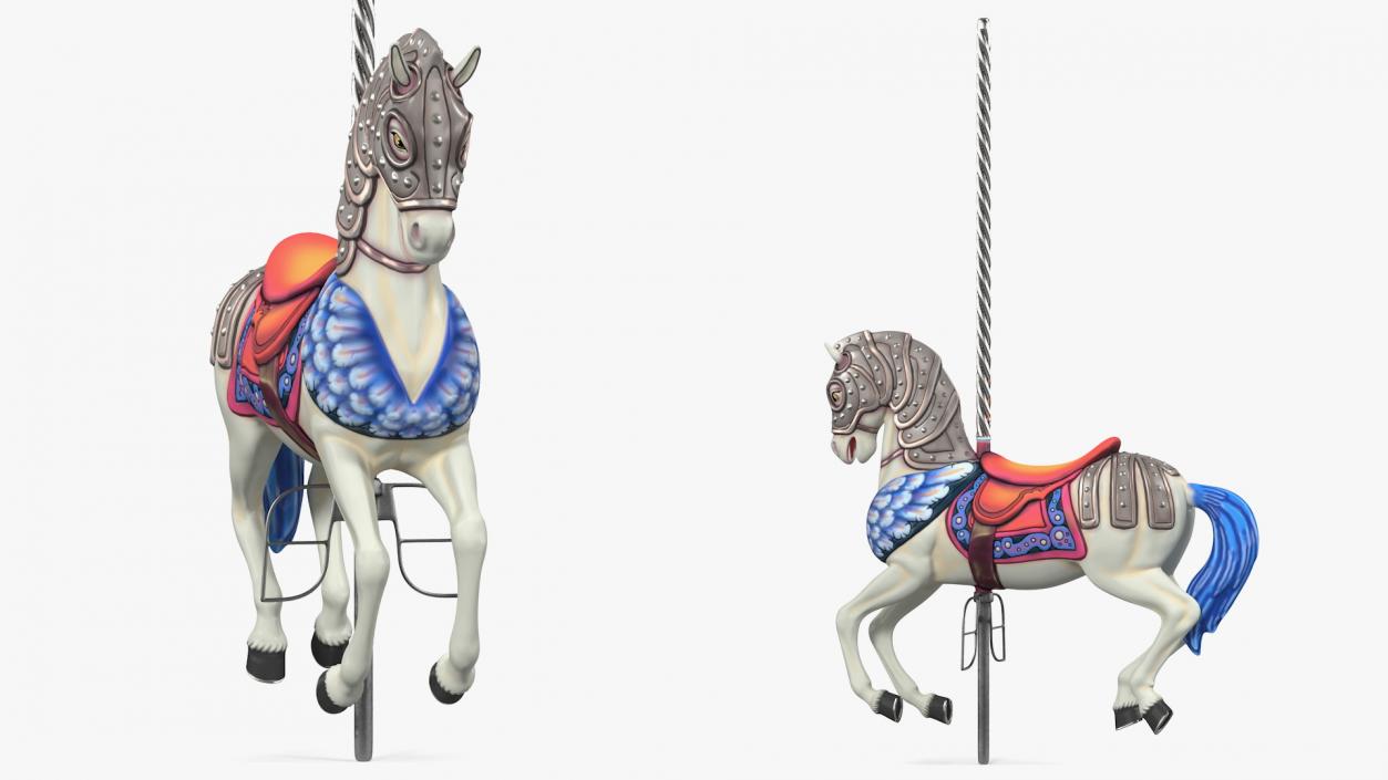 3D model Carousel Horse White