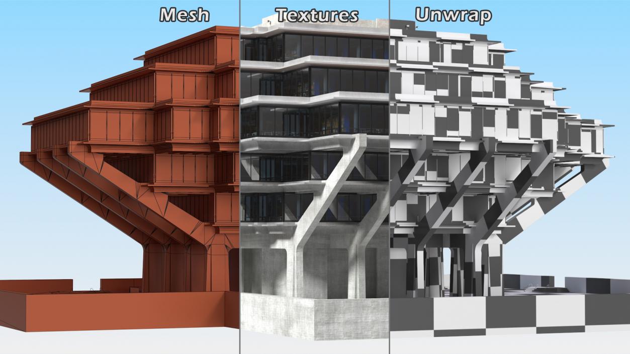 Geisel Library 3D model