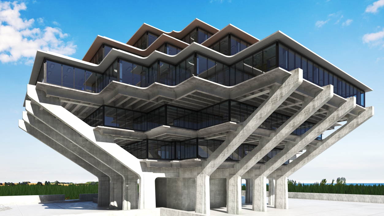 Geisel Library 3D model