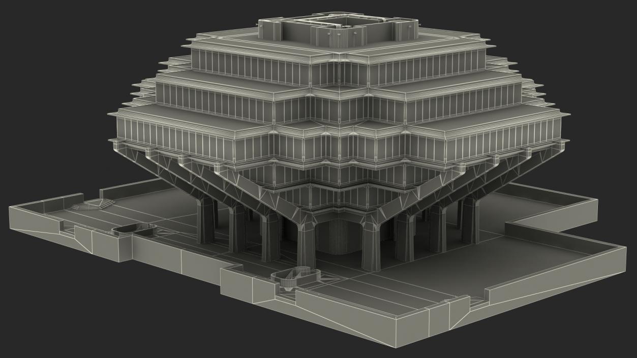 Geisel Library 3D model