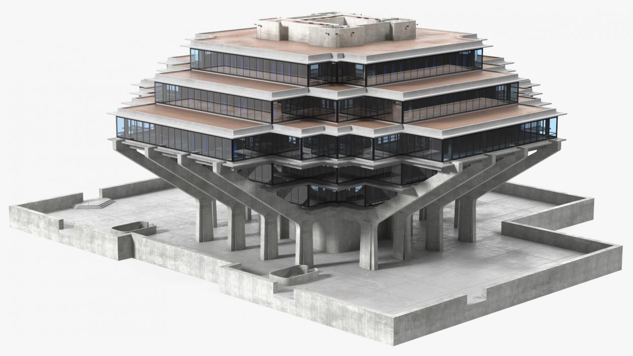 Geisel Library 3D model