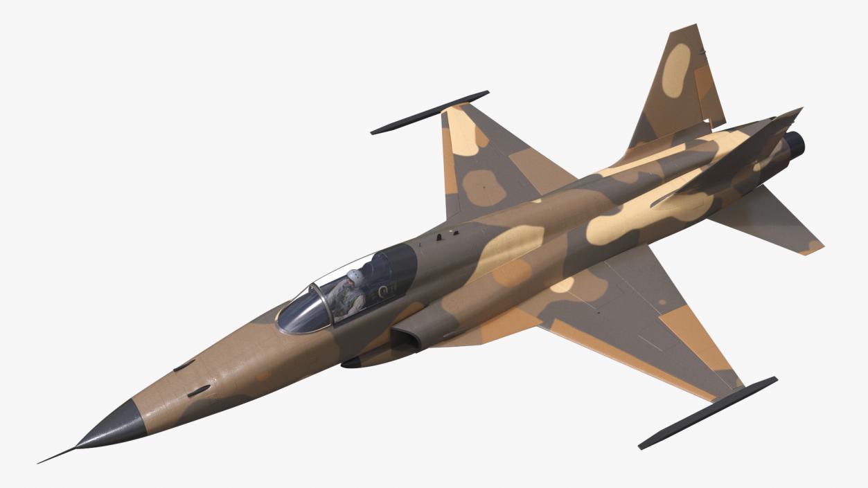 3D model Combat Fighter with Pilot in Flight