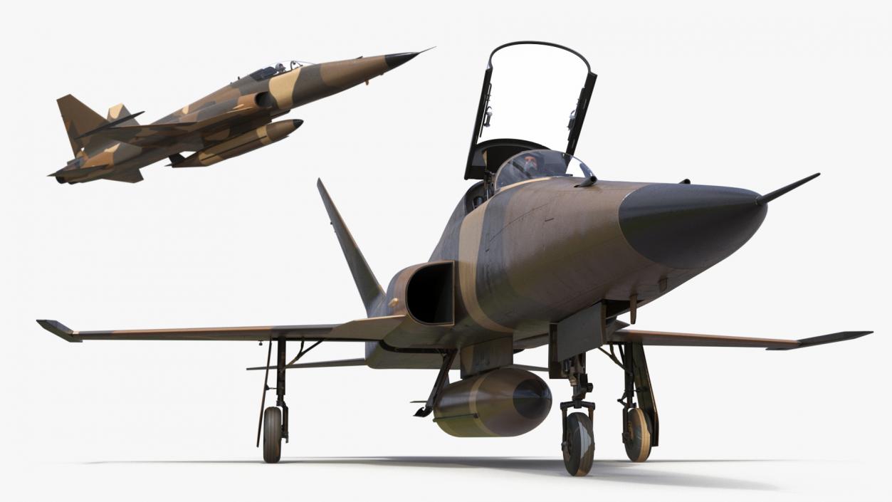 3D model Combat Fighter with Pilot in Flight