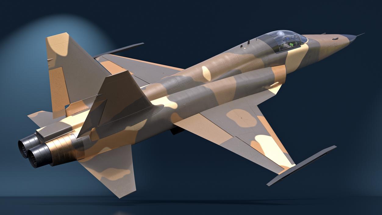 3D model Combat Fighter with Pilot in Flight