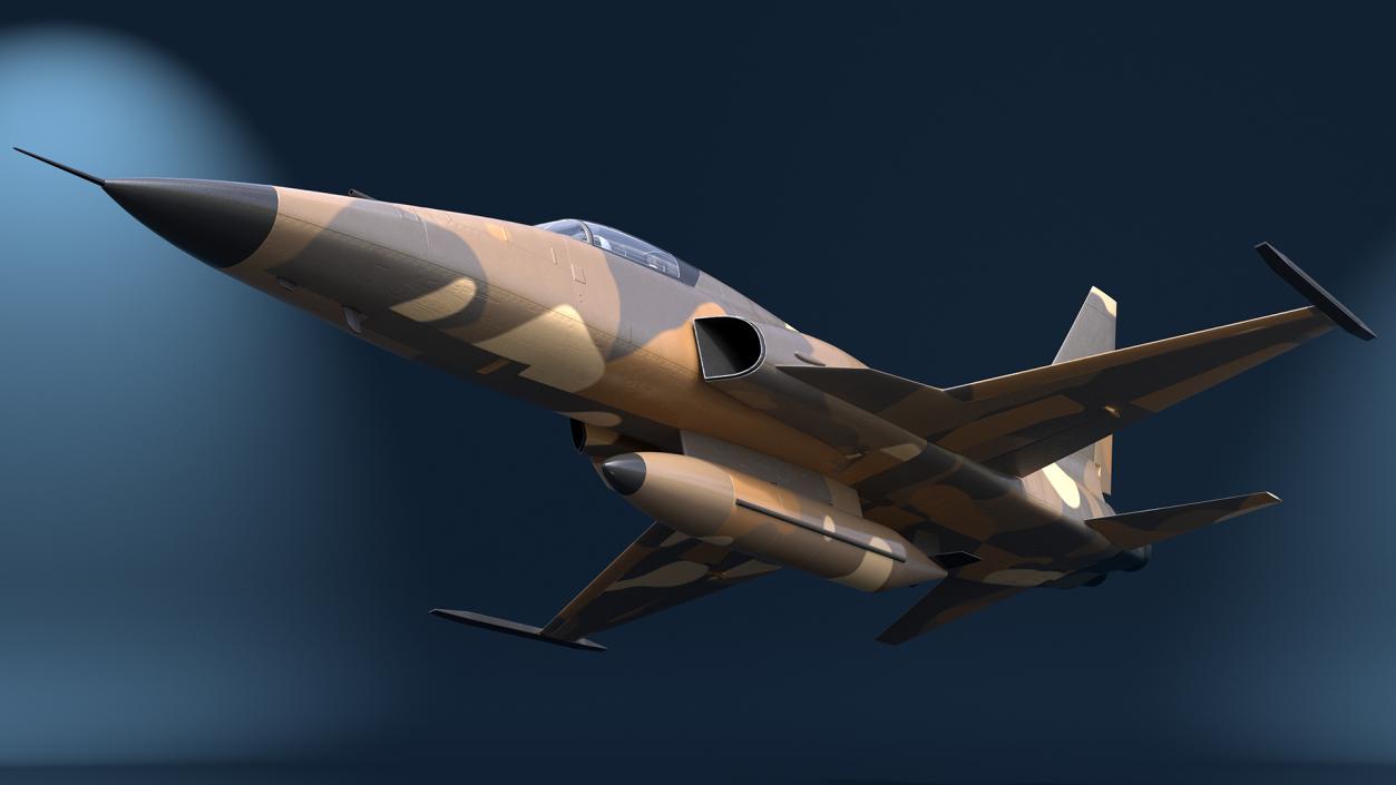 3D model Combat Fighter with Pilot in Flight