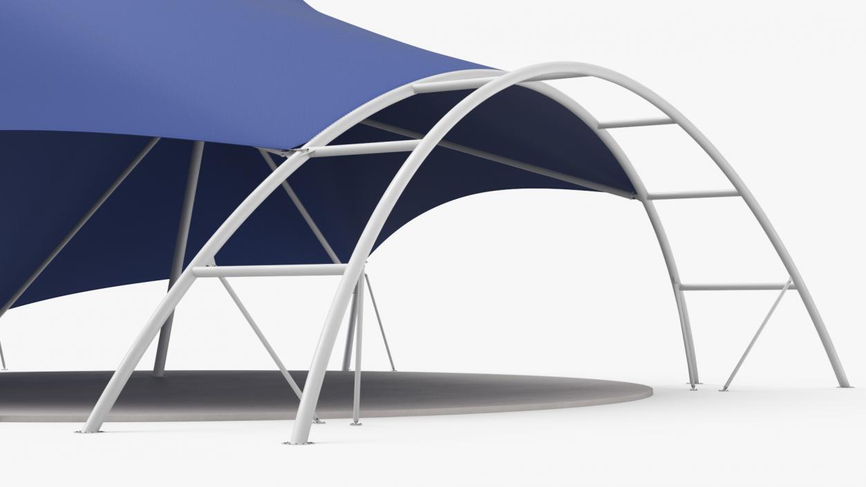 Tensile Structure Tent Blue 2 3D model