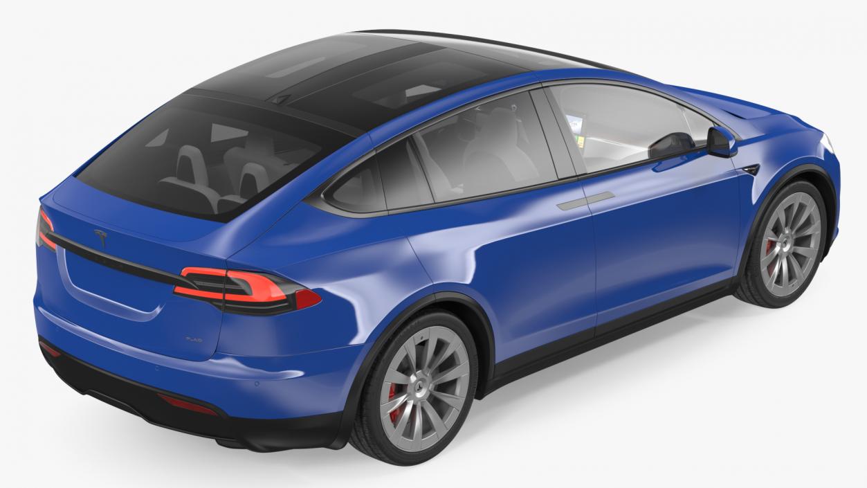 3D Tesla Model X Plaid Rigged