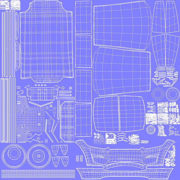 3D Tesla Model X Plaid Rigged