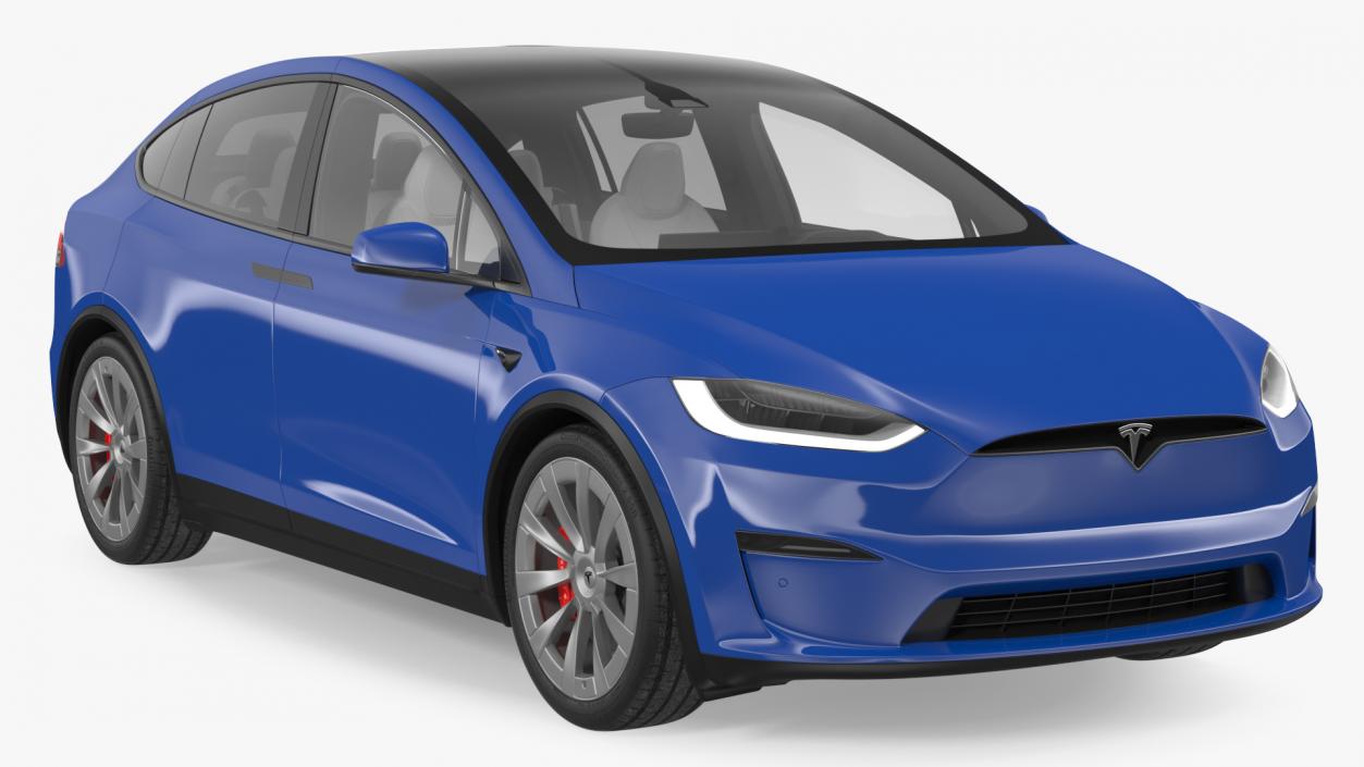 3D Tesla Model X Plaid Rigged