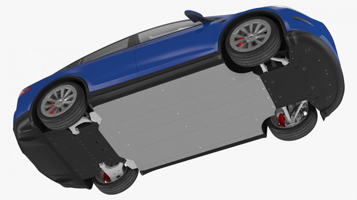 3D Tesla Model X Plaid Rigged