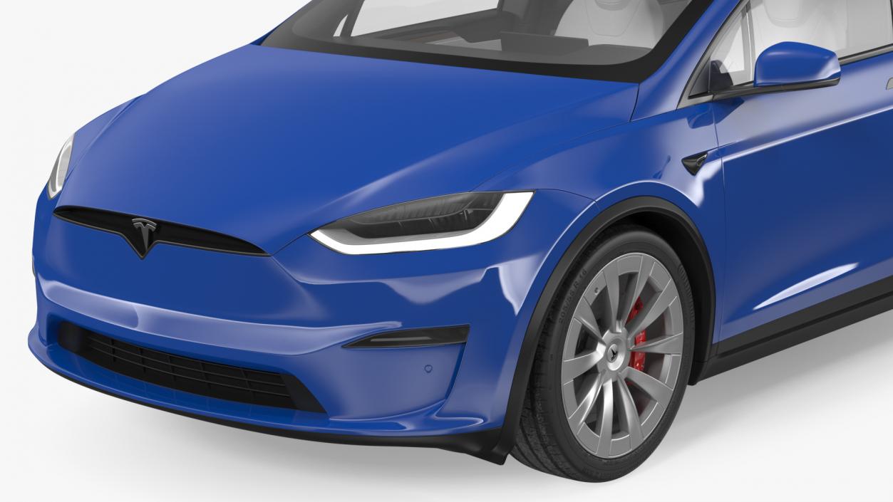 3D Tesla Model X Plaid Rigged