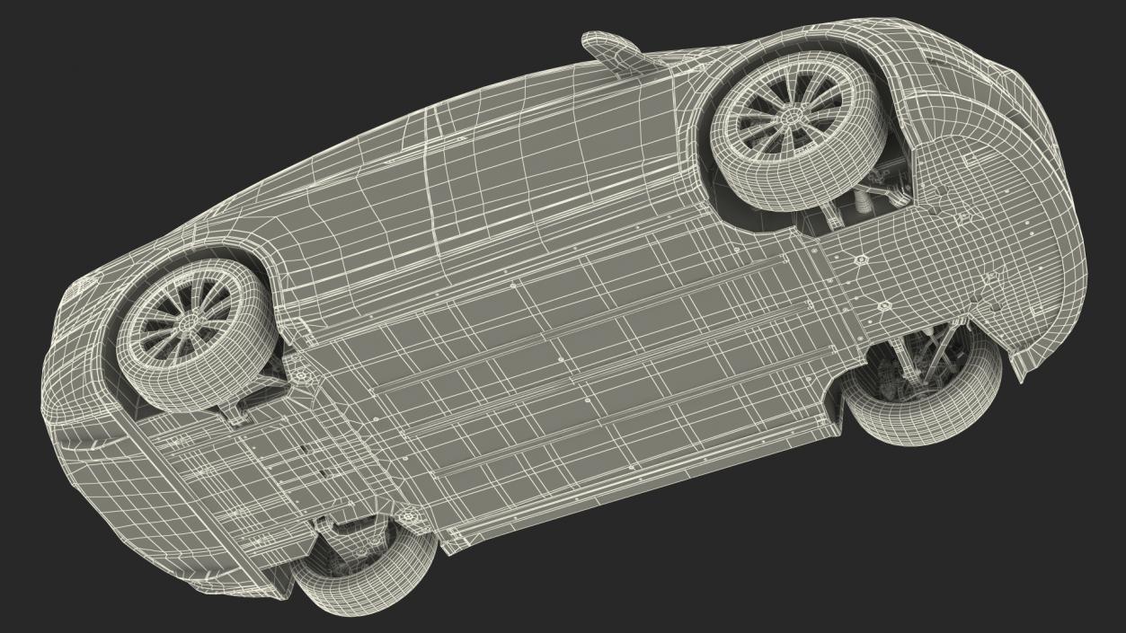 3D Tesla Model X Plaid Rigged