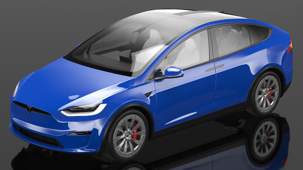 3D Tesla Model X Plaid Rigged