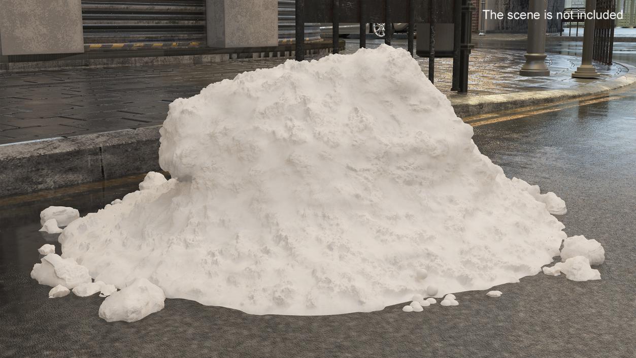 3D Winter Snow Pile