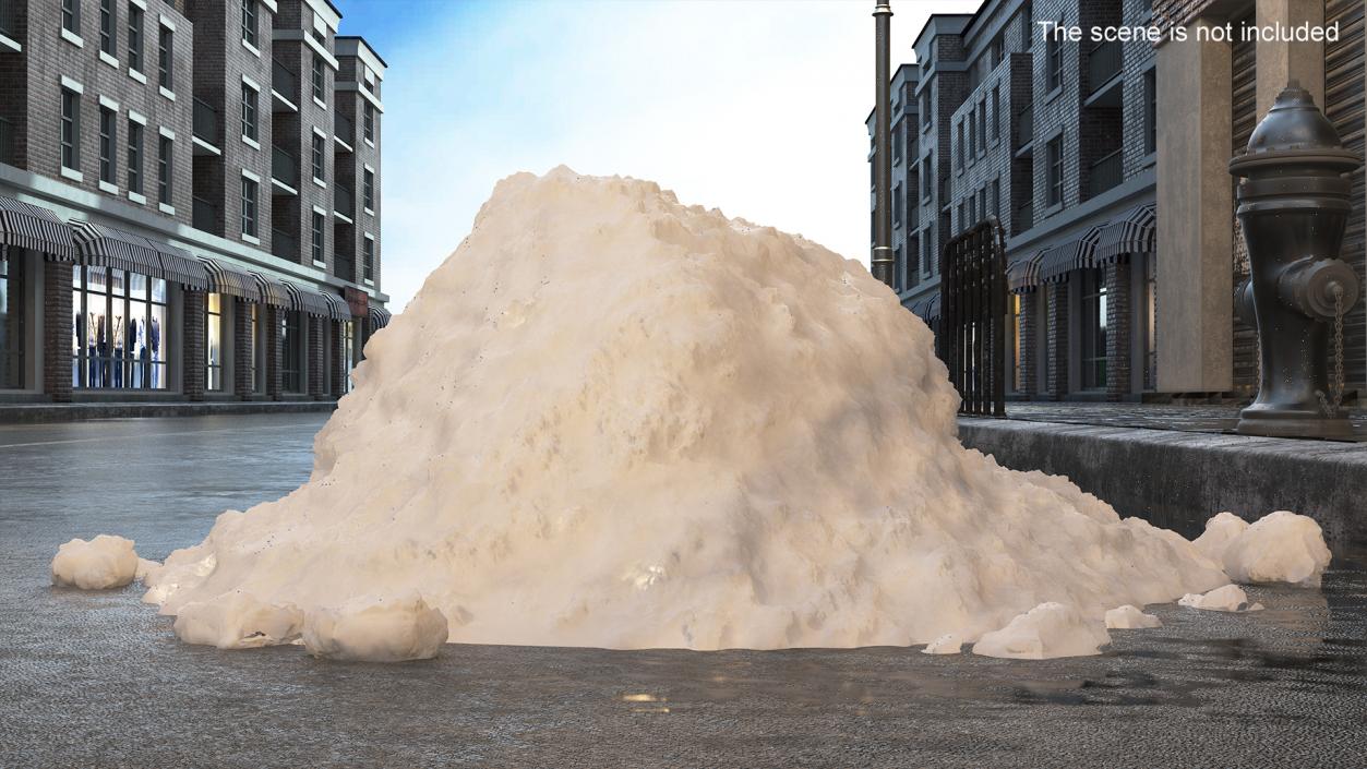 3D Winter Snow Pile