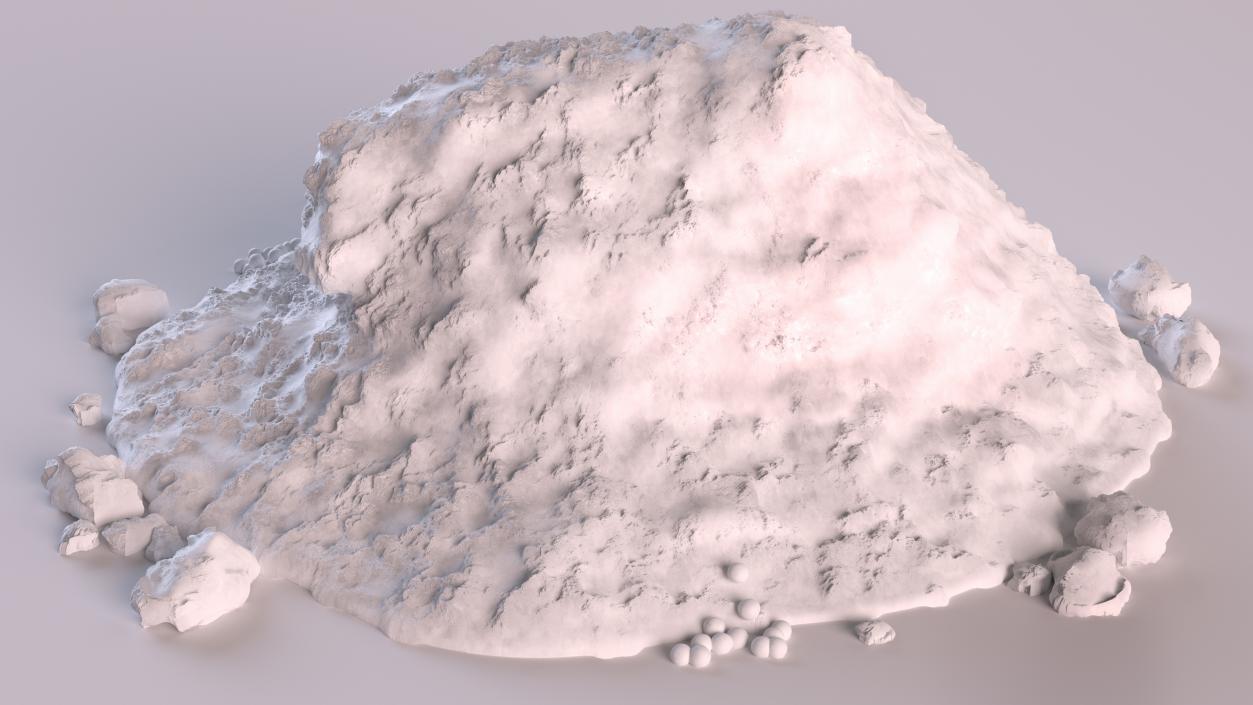 3D Winter Snow Pile