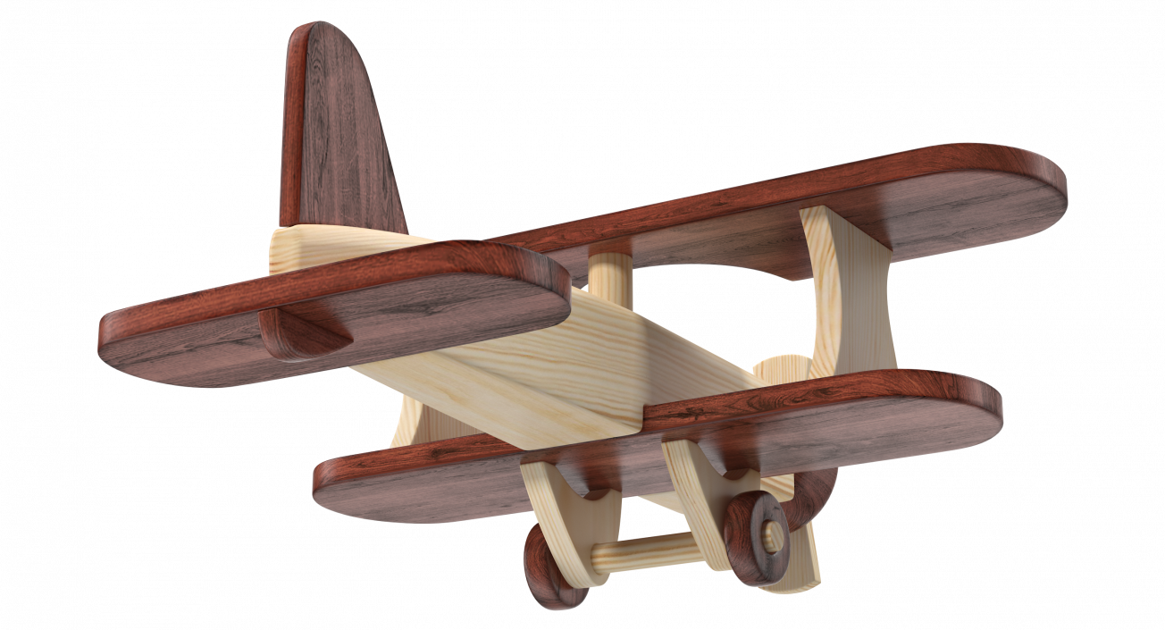 Wooden Airplane Toy 3D model