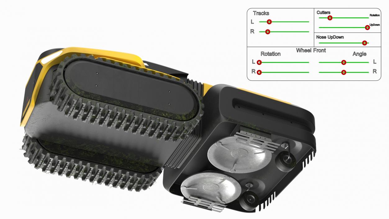 Automated Lawn Mower Rigged 3D