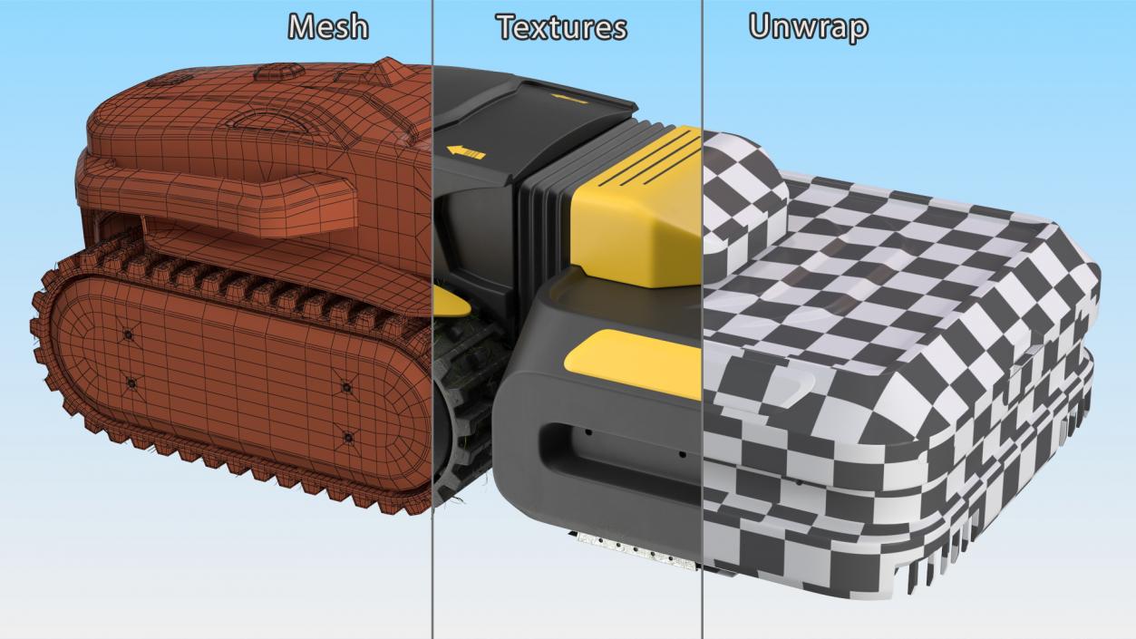 Automated Lawn Mower Rigged 3D