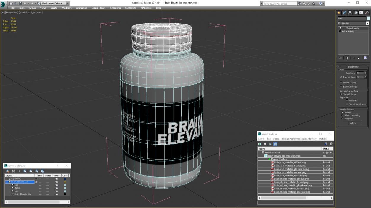 Brain Elevate Jar 3D