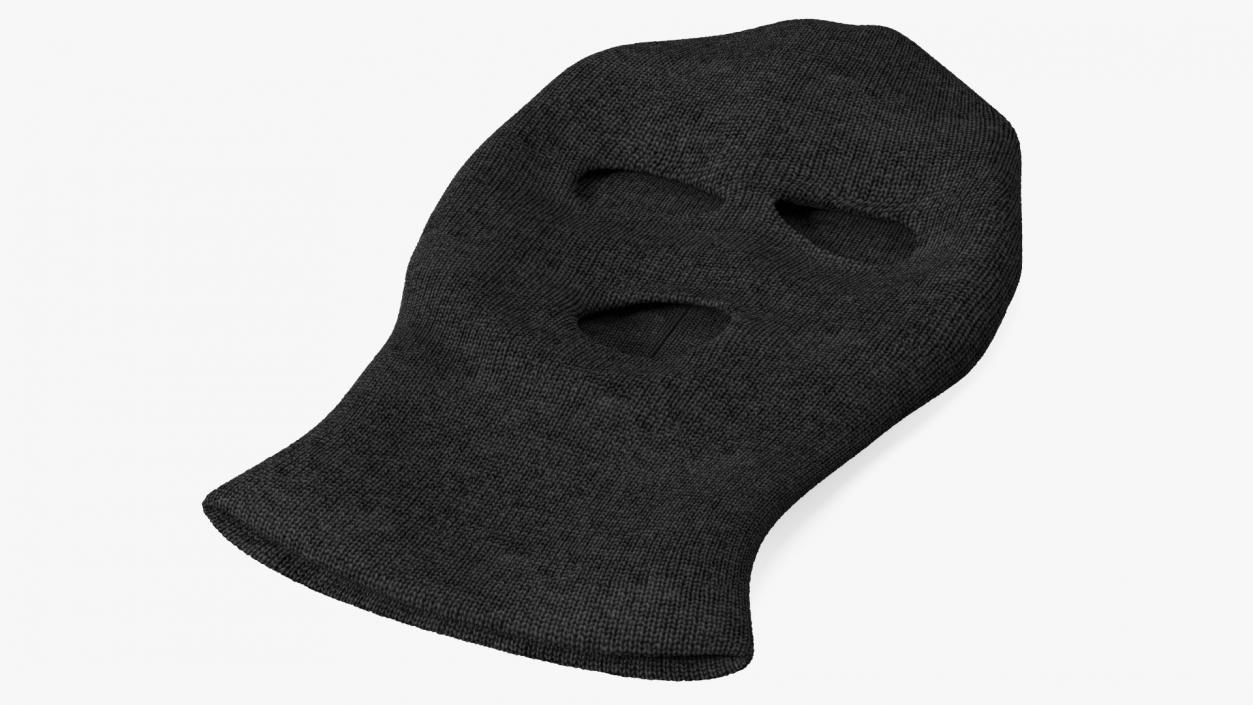 Thief Hat Balaclava Laying Black 3D