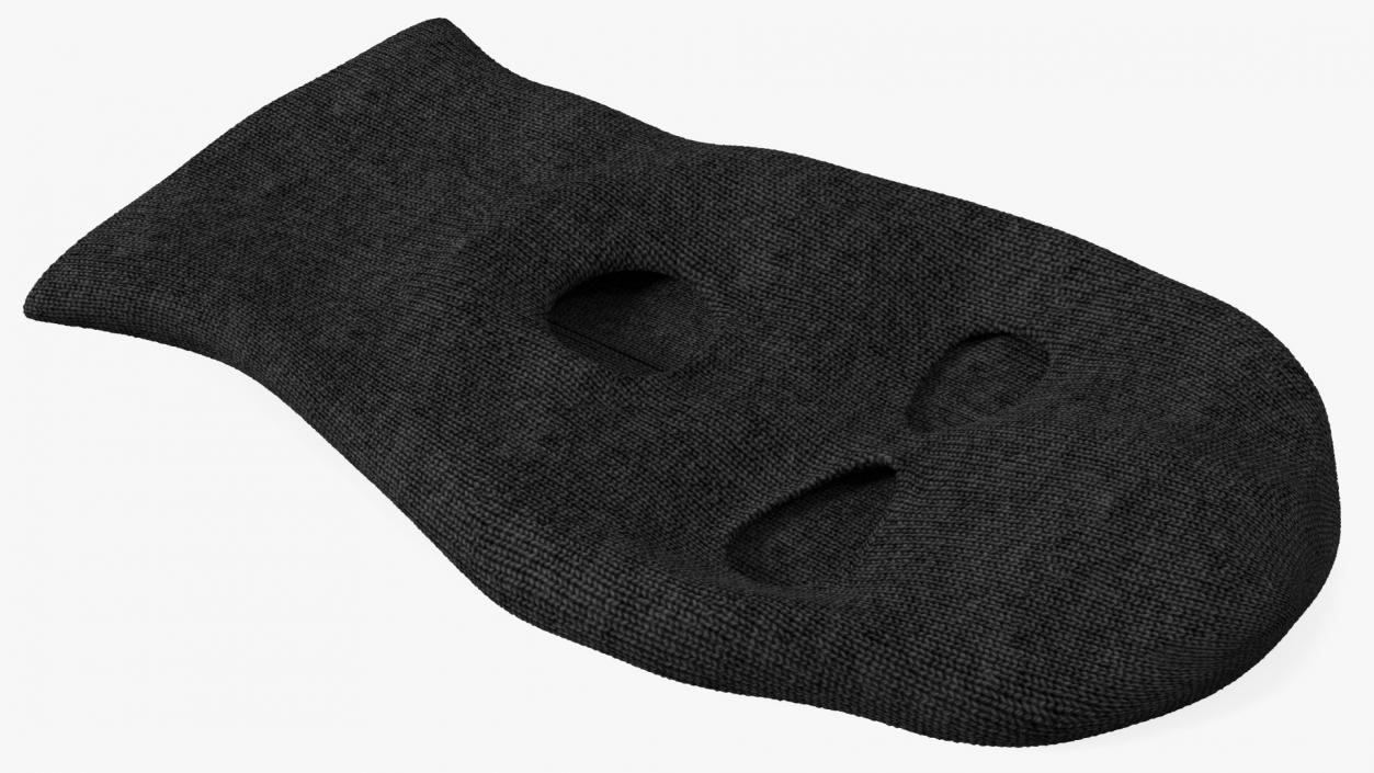 Thief Hat Balaclava Laying Black 3D