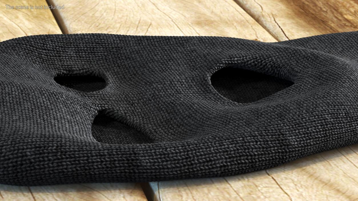 Thief Hat Balaclava Laying Black 3D