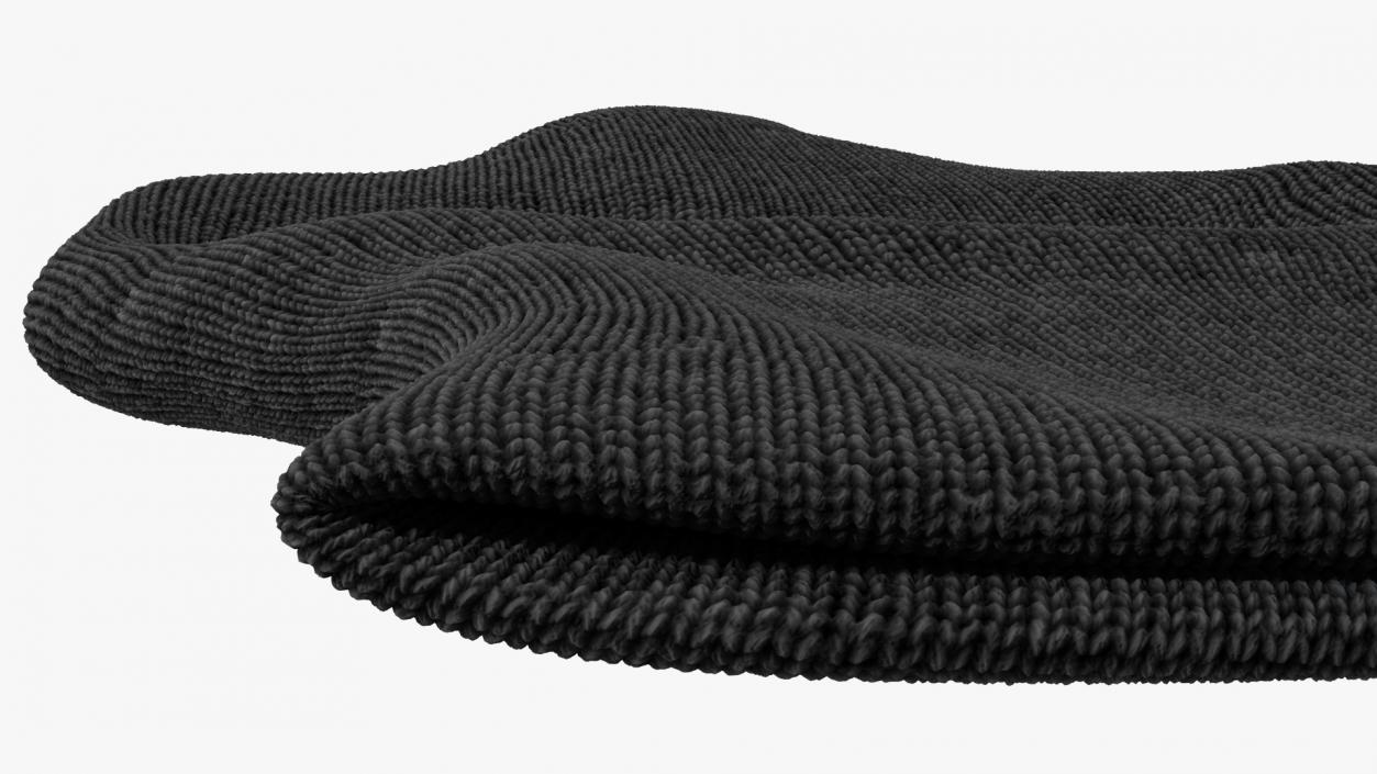 Thief Hat Balaclava Laying Black 3D