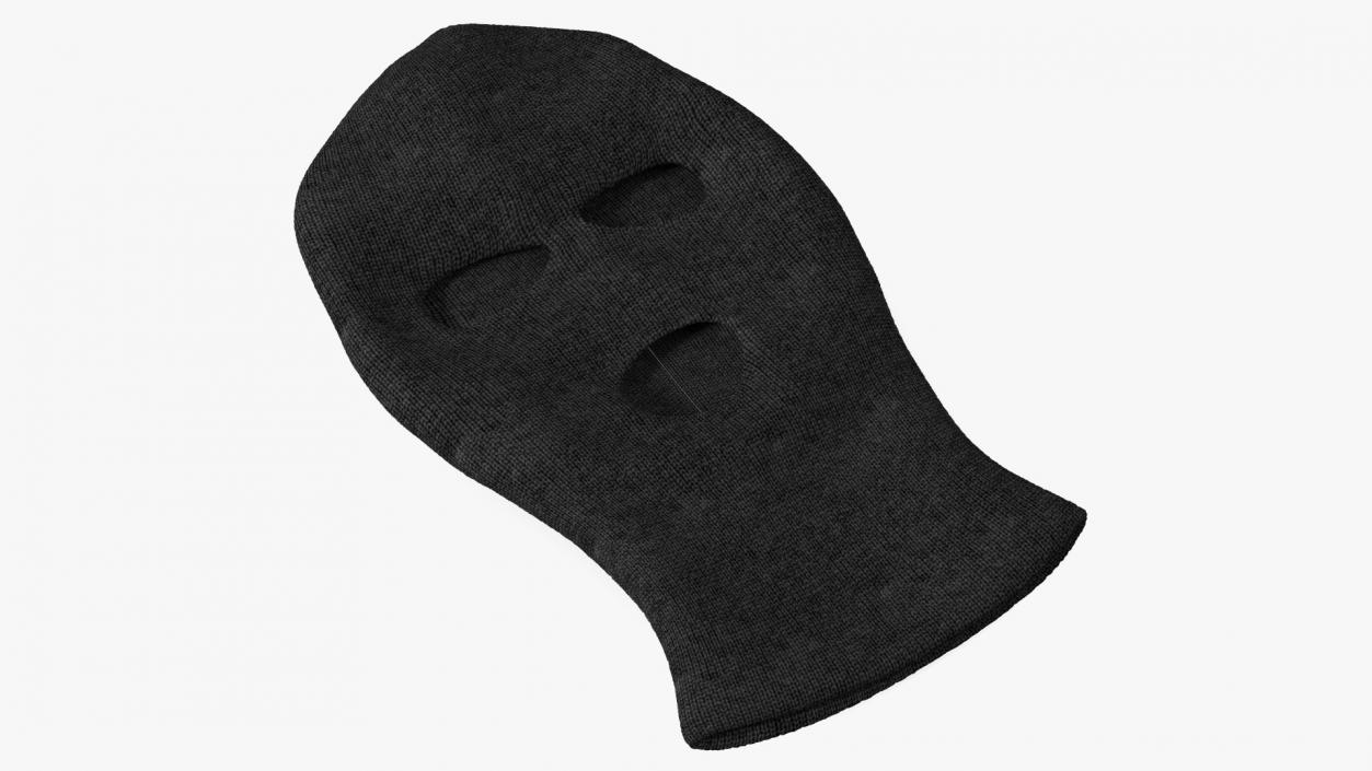 Thief Hat Balaclava Laying Black 3D