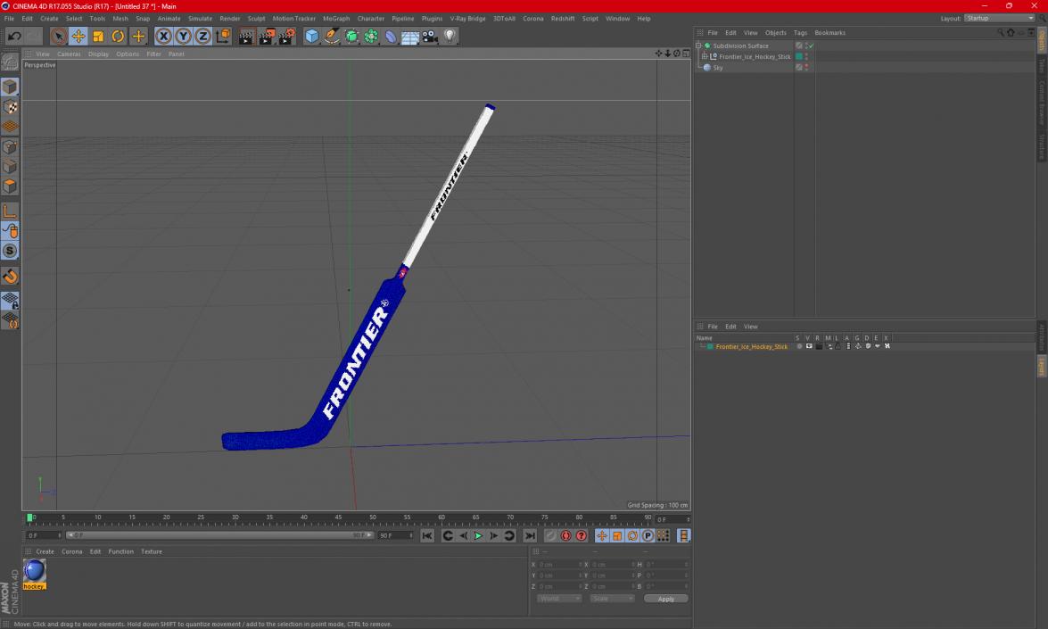 3D model Frontier Ice Hockey Stick