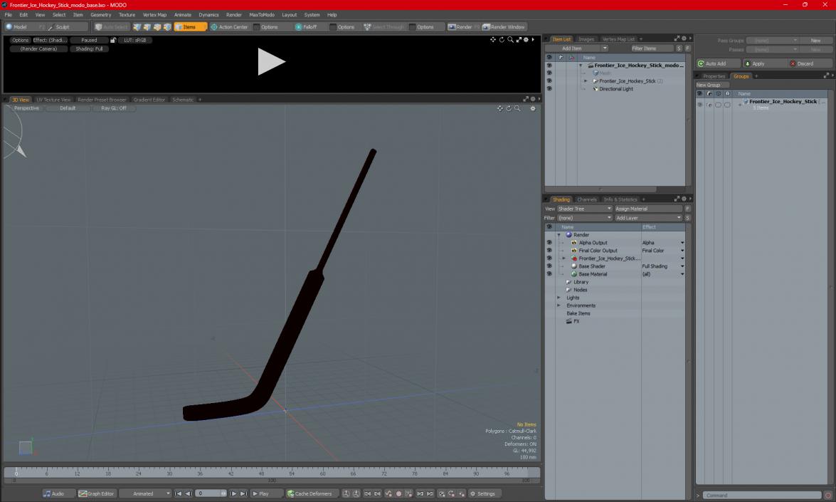 3D model Frontier Ice Hockey Stick