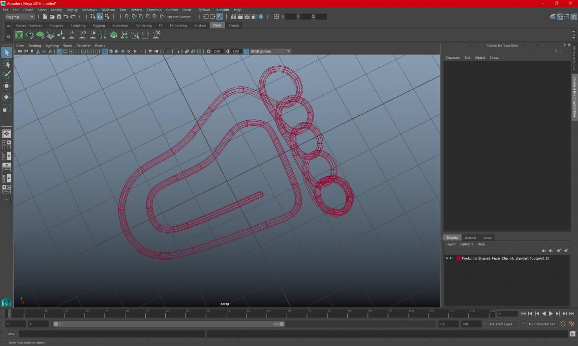 Footprint Shaped Paper Clip 3D