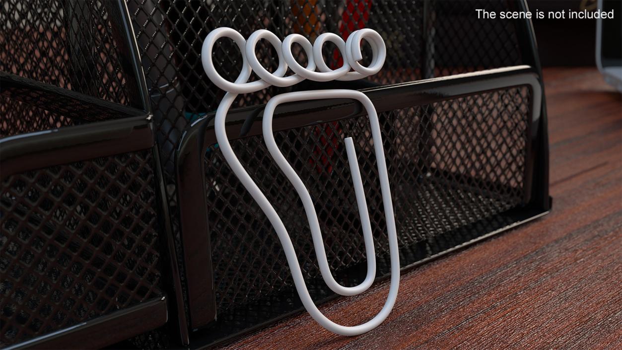 Footprint Shaped Paper Clip 3D