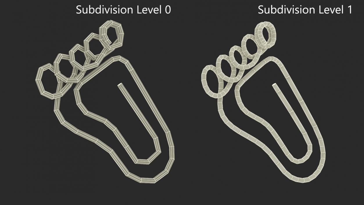 Footprint Shaped Paper Clip 3D