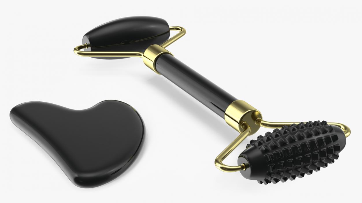 Gua Sha Tools Black 3D model