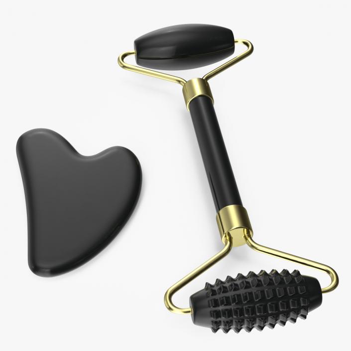 Gua Sha Tools Black 3D model