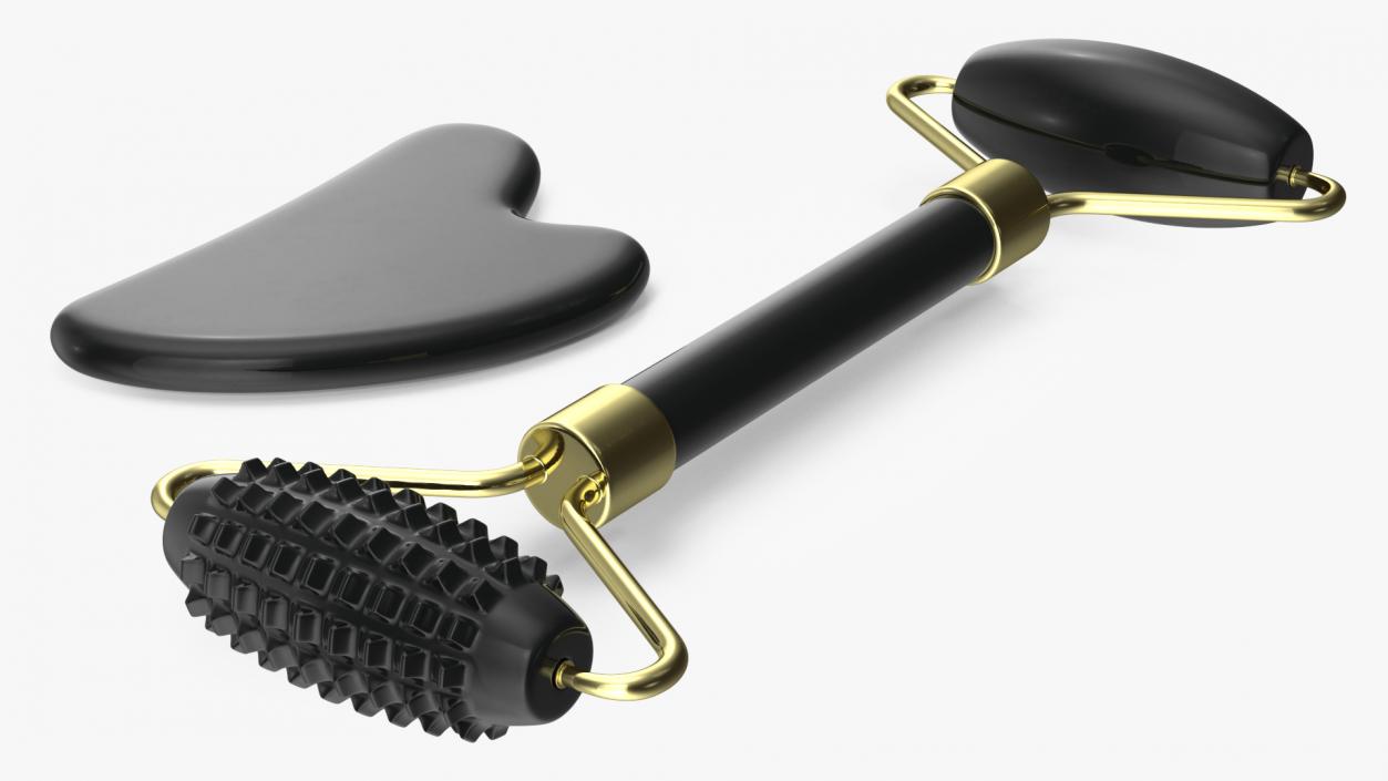 Gua Sha Tools Black 3D model