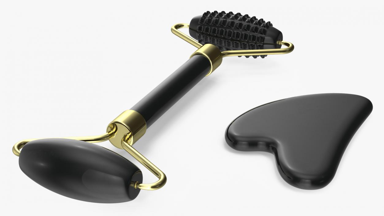 Gua Sha Tools Black 3D model