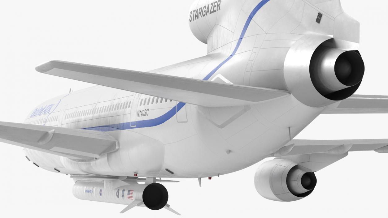 3D Lockheed L1011 Stargazer Carrying Pegasus XL Rocket