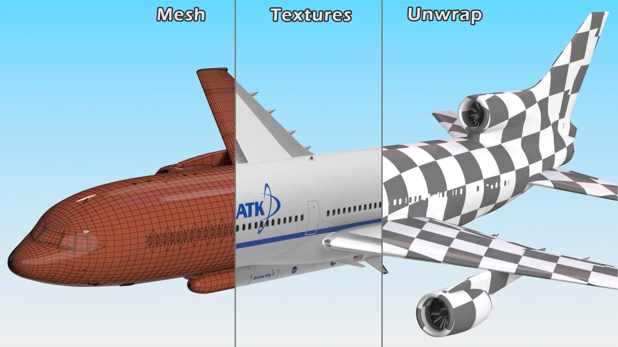 3D Lockheed L1011 Stargazer Carrying Pegasus XL Rocket