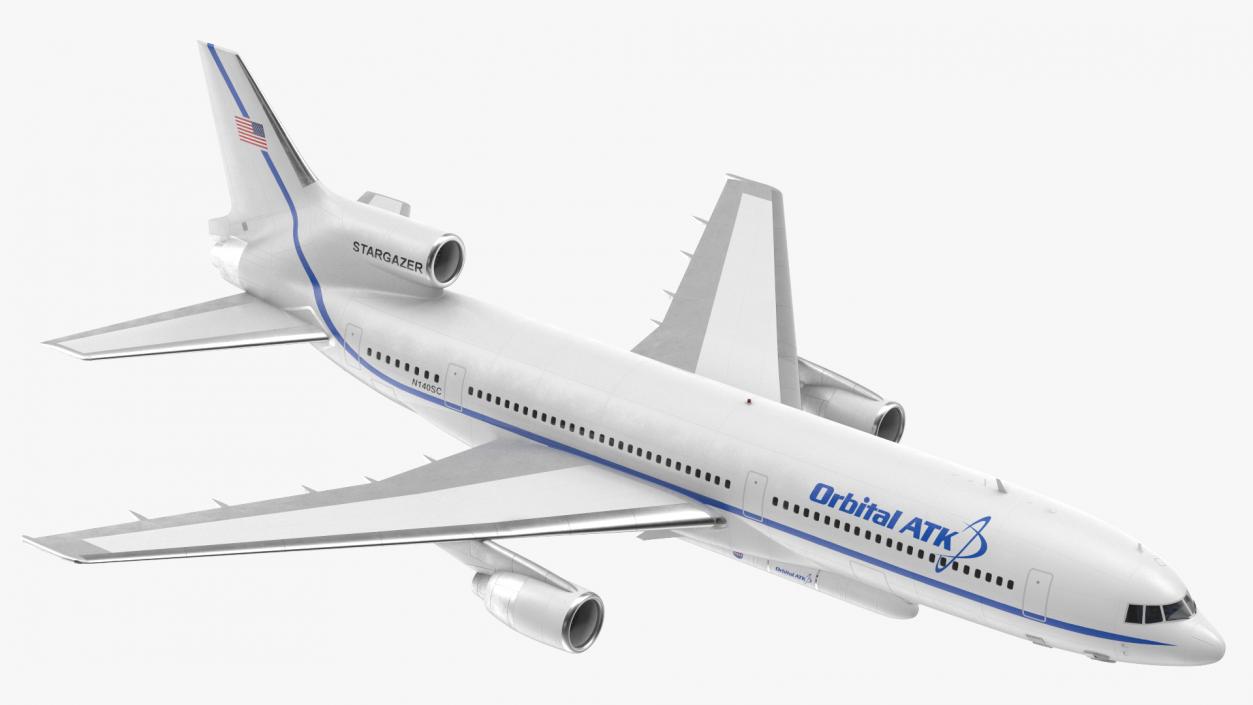 3D Lockheed L1011 Stargazer Carrying Pegasus XL Rocket