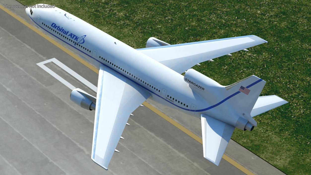 3D Lockheed L1011 Stargazer Carrying Pegasus XL Rocket