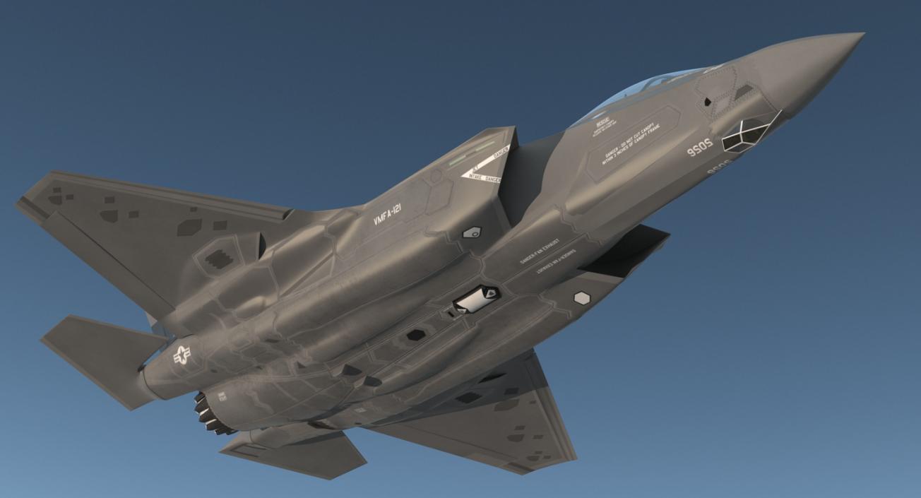 3D model Stealth Multirole Fighter F 35 Lightning II Rigged