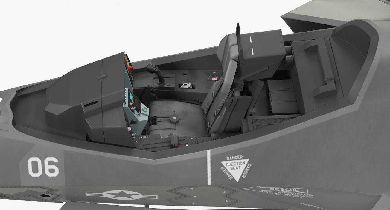 3D model Stealth Multirole Fighter F 35 Lightning II Rigged